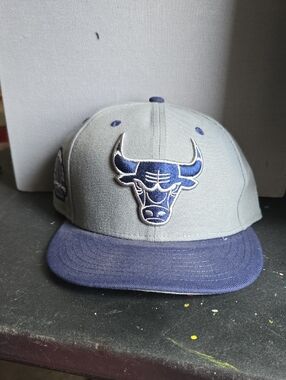 9fifty Gray and Blue Chicago Bulls Snapback Hat